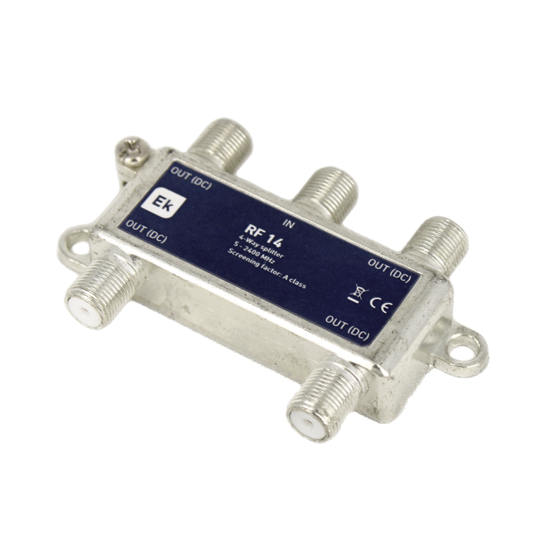 Distribuidor de 4 salidas 5-2400Mhz con Paso de Corriente