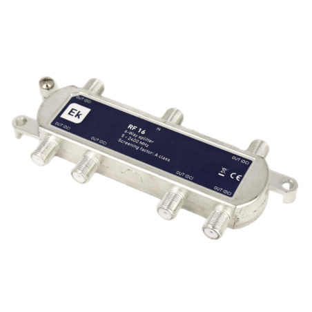 Distribuidor de 6 salidas 5-2400Mhz con Paso de Corriente