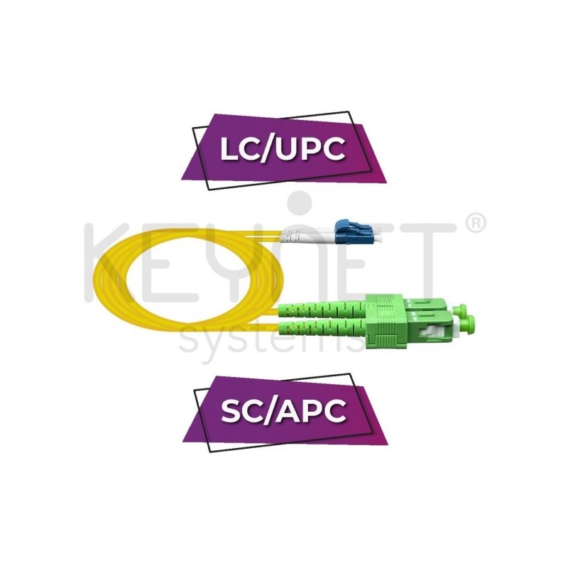 Latiguillo duplex LC/UPC - SC/APC, G657A2, SM, 3mm, LSZH-FR, 2mts
