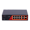 Switch de 8 puertos Gigabit POE 120W, x2 UPLINK Gigabit, x2 SFP. Sobremesa