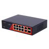 Switch de 8 puertos Gigabit POE 120W, x2 UPLINK Gigabit, x2 SFP. Sobremesa