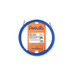 Guía Fibra Vidrio Reforzada con funda de Polipropileno, 20m 3mm. Azul.