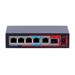 POE extender Switch 802.3af/at/bt 60W. 4x POE out Gb, 1x POE in Gb, 1xSFP