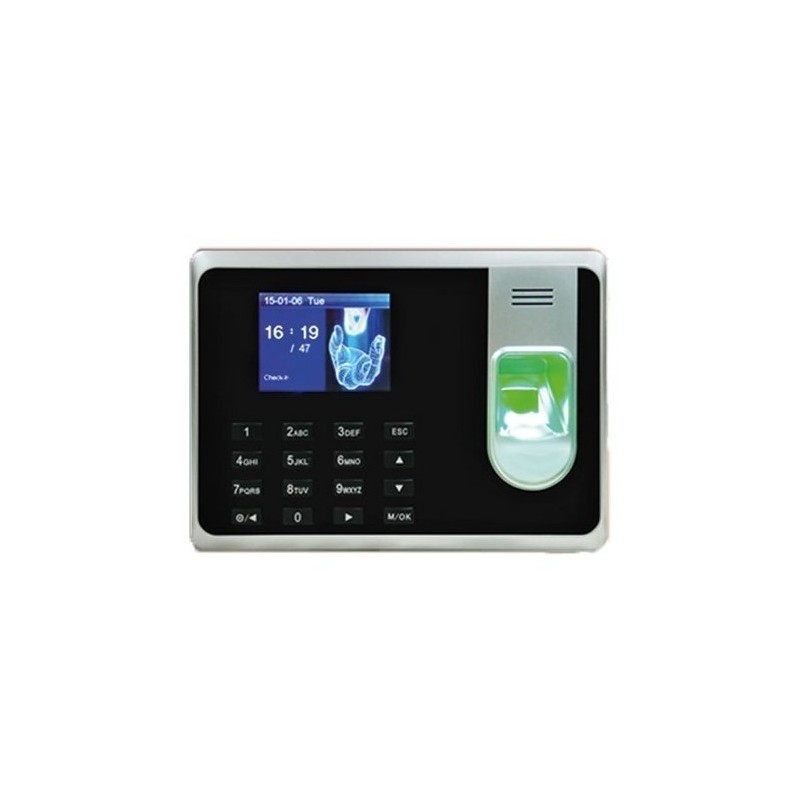 Control de Presencia, Huellas, Tarjeta EM RFID y teclado - 500 grabaciones / 50.000 registros - TCP/IP, USB