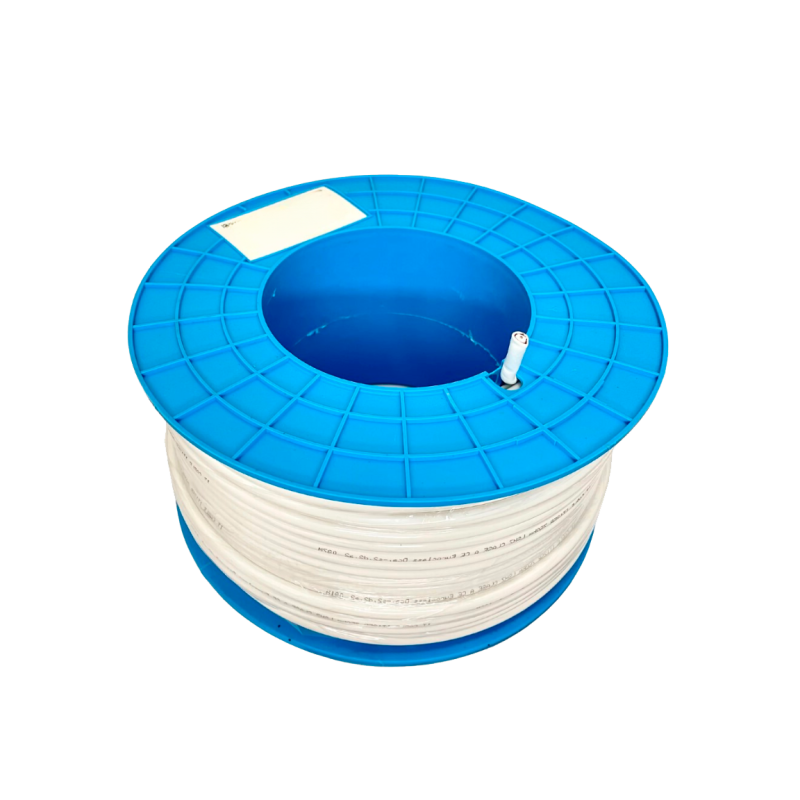 Cable coaxial cobre, 6.8mm. Conductor CU 1,00mm. 20dB de 5 a 2250 MHz. 100mts. Dca. Blanco.