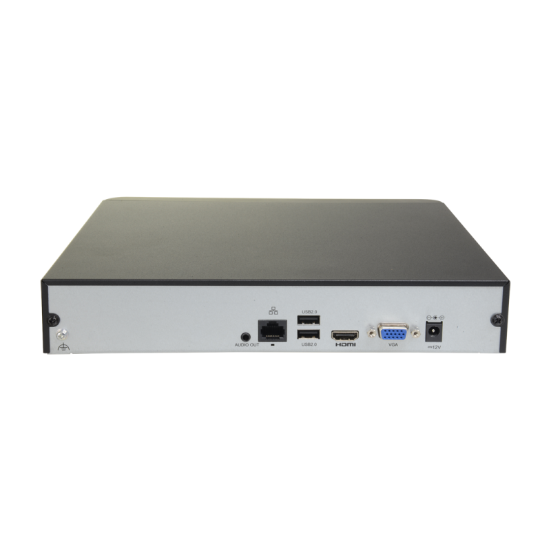 NVR 16ch IP hasta 8Mpx, 64Mbps, H.265+, 1 HDD