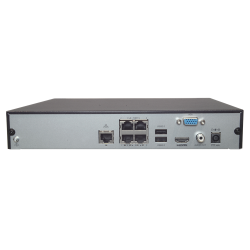 NVR 4ch IP PoE hasta 8Mpx, 80Mbps, UltraH.265, 1 HDD