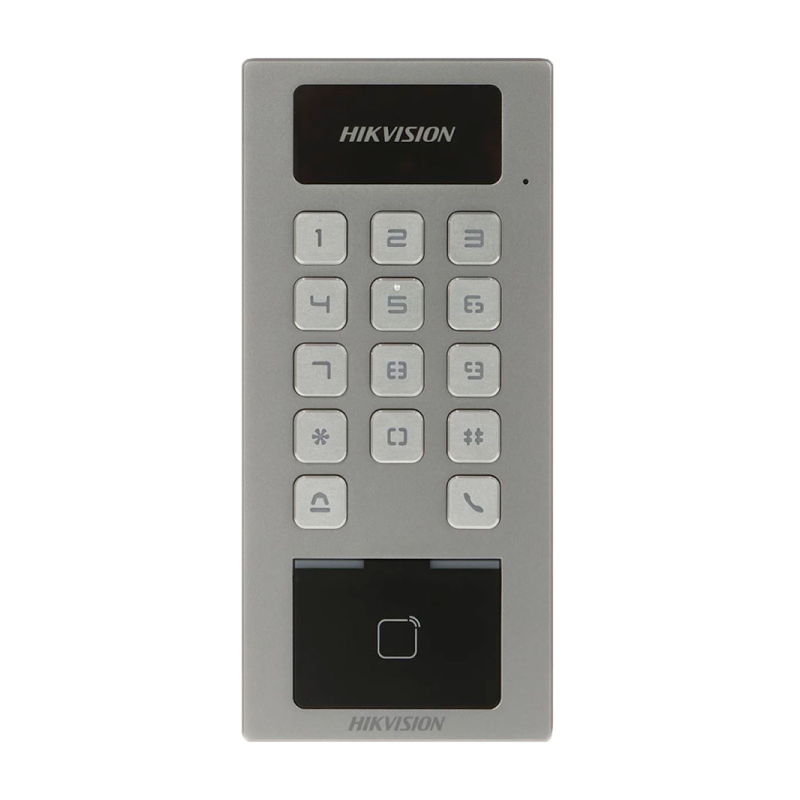 Control de accesos de superficie, IP65, IK09, para supervisión vía smartphone. Lector Mifare y teclado. Unifamiliar.