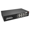 Switch de 8 puertos 10/100 POE 100W + x2 UPLINK, para sobremesa. Hasta 250 metros