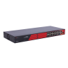 Switch de 16 puertos 10/100 POE, 300W, x2 puertos Gigabit, x2 SFP.