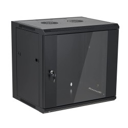 Rack de pared 19", 12U, F450 / AN600 / AL635mm, carga 60Kg, vacío. DESMONTADO (fácil montaje)