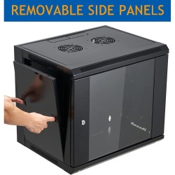 Rack de pared 19", 15U. F450 / AN600 / AL769mm, carga 60Kg, vacío. DESMONTADO