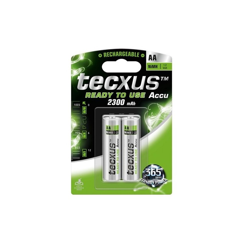 Paquete de 2 pilas LR 06 AA (Mignon) recargable 2300mA.