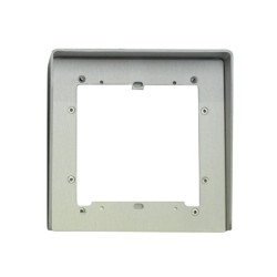 Visera de 1 modulo, antilluvia, de aluminio natural anonizado, para placa modelo Ikall.