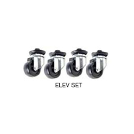 Kit de elevación (4 pies + 4 ruedas) para Racks