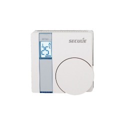 Termostato Zwave de rueda y pantalla LCD que incorpora sensor de temperatura y relé