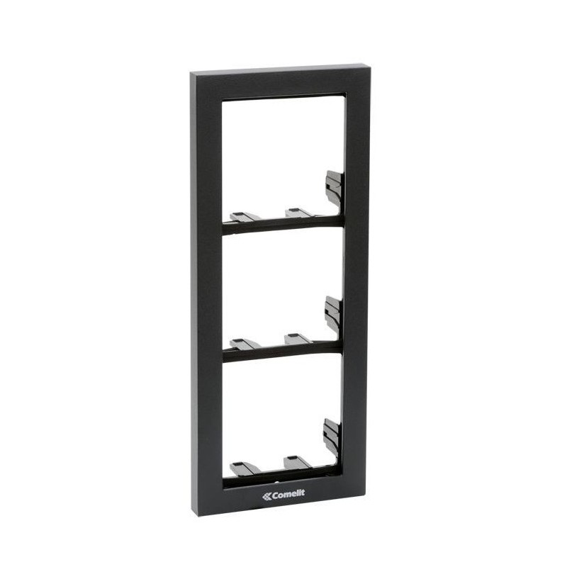 Soporte 3 módulos para placa modelo IKALL, color negro antracita