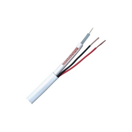 Cable coaxial combi RG-59+2 alimentación, 9mm. Bobina de 100 metros