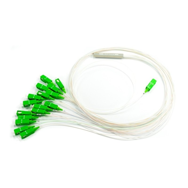Distribuidor óptico 1x16 SC/APC, 1.mt. OP-PLC1X16-SCA