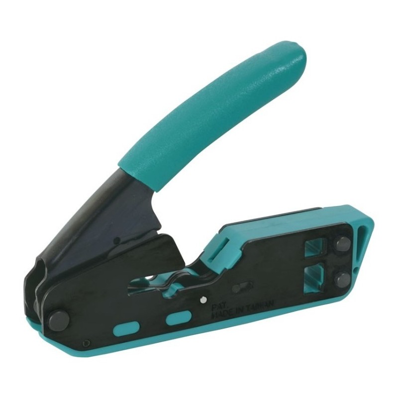 Crimpadora para conectores RJ11, RJ12, RJ45. Corta y pela el cable