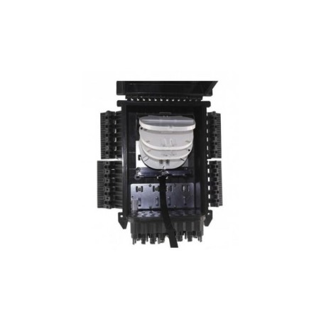 Caja torpedo de distribución IP68 de 96 fusiones, 24 salidas, color negra