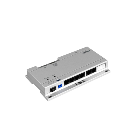 Switch PoE, 6 monitores, para videoporteros Dahua