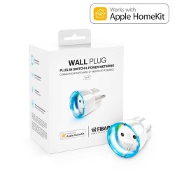 Fibaro Wall Plug Enchufe de pequeño tamaño para control ON/OFF con aro Led y control de consumo para APPLE HOME KIT B