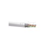 Cable CAT6 UTP, Cobre, LSZH, DCA, AWG23, conductor de 0.53mm, blanco. Bobina 305mts