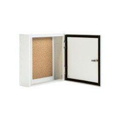 Registro secundario ICT2, IP55/IK08, 450x450x150mm, fondo madera, puerta con bisagras y llave