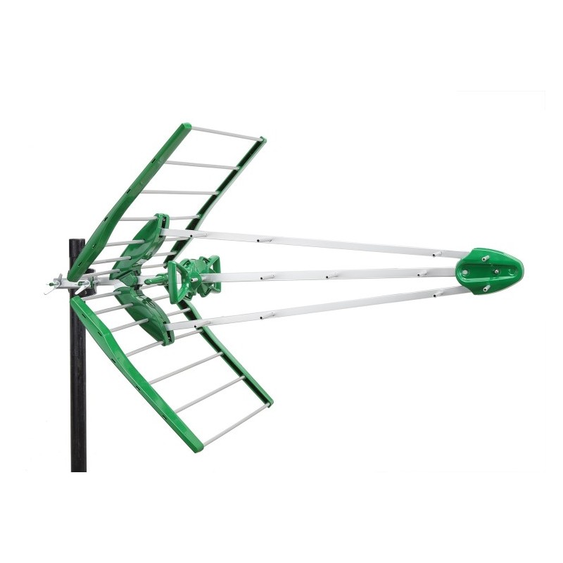 Antena UHF pasiva. 17dB. C48. D/A 20dB. Verde