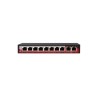 Switch de 8 puertos 10/100 POE 96W + x2 UPLINK, para sobremesa. Hasta 250 metros