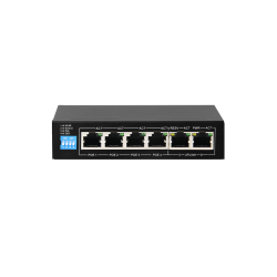Switch de 4 puertos 10/100 POE 60W + x2 UPLINK, para sobremesa.