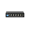 Switch de 4 puertos 10/100 POE 60W + x2 UPLINK, para sobremesa.