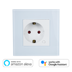 Enchufe encastrable inteligente 10A, Wifi 2.4GHz