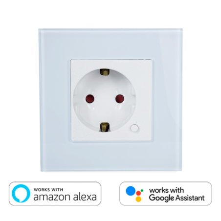 Enchufe encastrable inteligente 10A, Wifi 2.4GHz