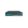 Switch de 4 puertos 10/100/1000 POE (65W) + x1 puertos Gigabit + 1 SFP. Sobremesa