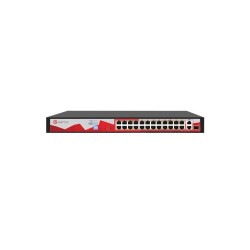 Switch de 24 puertos 10/100 POE, 250W, x2 UPLINK Gigabit, x1 SFP. Sobremesa