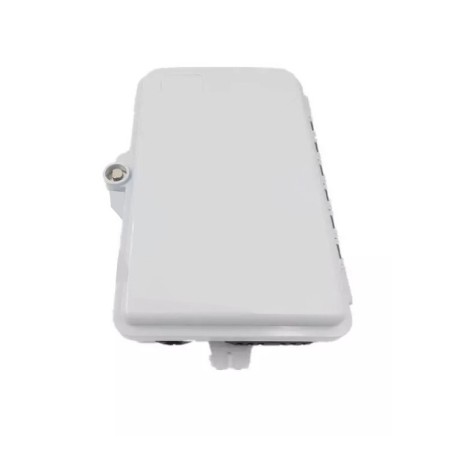 Caja para 4 SC, 1E de cable, para exterior, con cierre de seguridad. Blanca