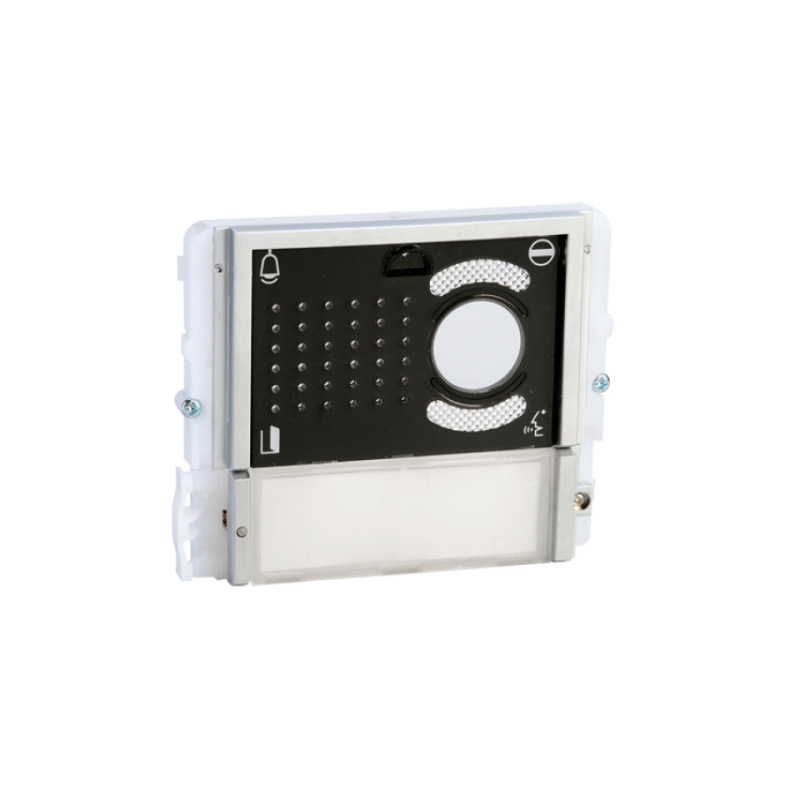 Modulo audio y video 1 pulsador, con tapa negra