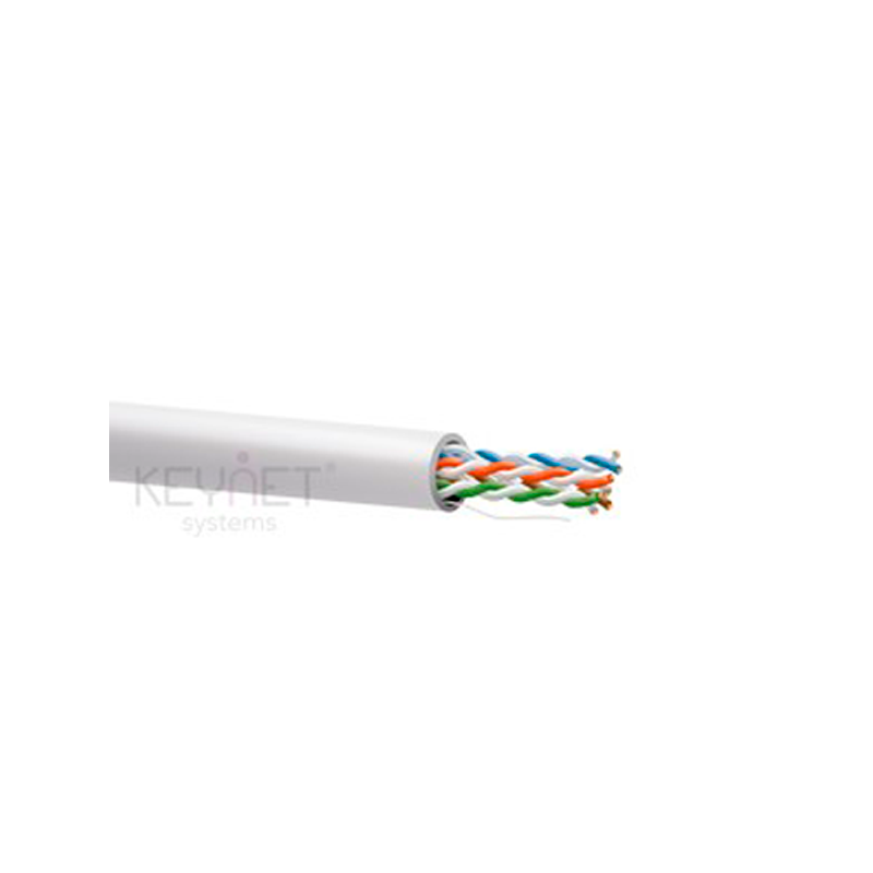 Cable CAT5e UTP, Cobre, CPR-ECA,PVC blanco (Interior). ECA, LSZH. Bobina 305mts