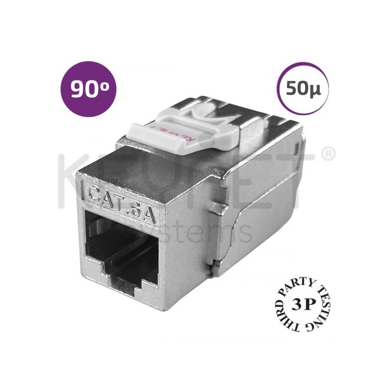 Keystone CAT 6A FTP 90, Tooless (sin herramientas)