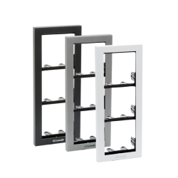 Soporte 2 módulos para placa mod. IKALL color negro antracita