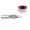 Cable coaxial aluminio 6,7mm. Conductor interno CCS 1,02mm. Atenuación 19,5/30,7dB (862/2150Mhz)