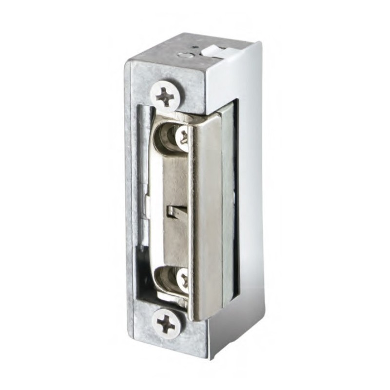 Abre puertas Automático Invisible, sin desbloqueo. Ajustable con tornillos de regulación en el pestillo. De 8 a 12V AC