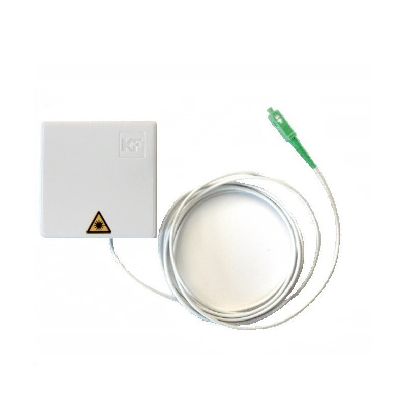 Roseta superficie F.O.conectorizada con pigtail doble armado SC/APC 2mts