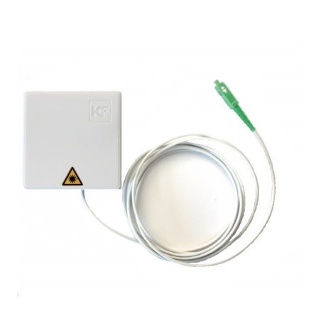 Roseta superficie F.O.conectorizada con pigtail doble armado SC/APC 2mts