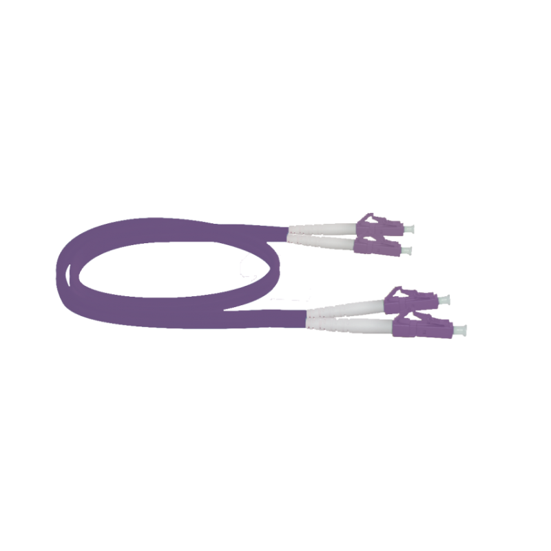 Latiguillo LC/PC - LC/PC, Multimodo, Duplex, 50/125, OM4, 1.6mm, LSZH-FR, 10mts. Violeta