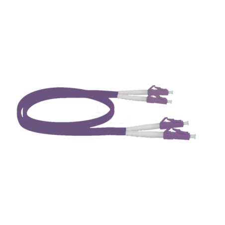 Latiguillo LC/PC - LC/PC, Multimodo, Duplex, 50/125, OM4, 1.6mm, LSZH-FR, 10mts. Violeta