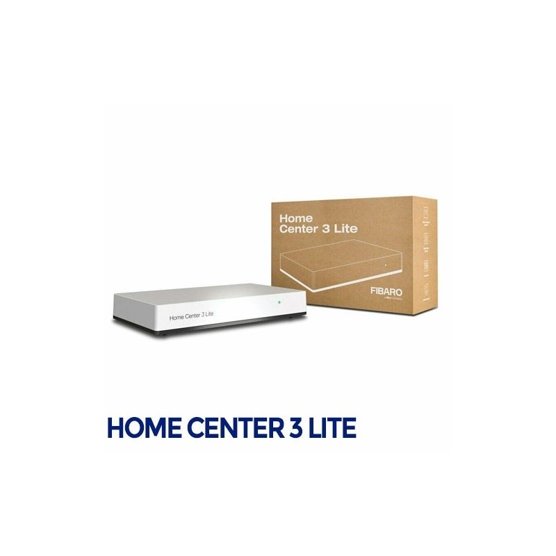 Fibaro Home Center Lite 3 Central ZWAVE para casas pequeñas hasta 100m². 230 dispositivos y con acceso remoto e interfaz web