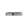 NVR 4ch IP PoE hasta 8Mpx, 80Mbps, H.265+, 1 HDD